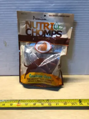 1LB nutri chomps rawhide free dog chews exp:3/26/27