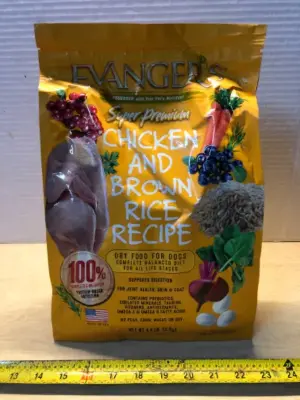 4.4lb evangers protein based dog food exp:12/1/27
