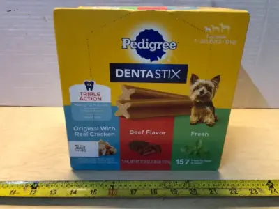 2.36lb pedigree dentastix dog treats exp:6/26