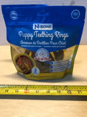 2 bags 3.6oz puppy teething rings exp:5/22/26