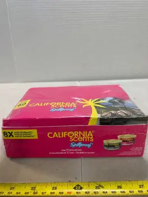 box of california scents spill proof air freshener