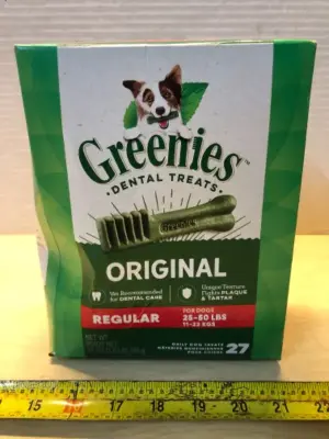 27oz greenies dental dog treats exp:4/26/29
