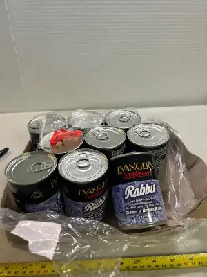 12 cans of rabbit dog food