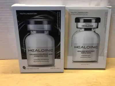 2 boxes healoine collagen hydaluronic acid hydrating mask one box healoine moisture ample mask