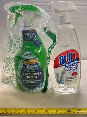 2 shower cleaning sprays