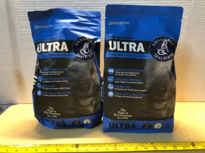 2 bags 5lb annamaet original ultra dog food exp:10/16/26