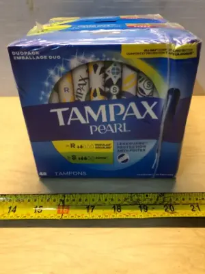 2 boxes 48 tampons each tampax pearl