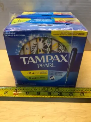 2 boxes 48 tampons tampax pearl