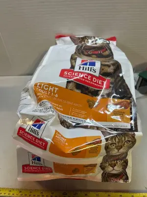 2 bags of hills light cat food