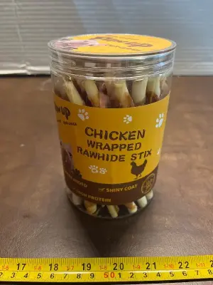 chicken wrapped rawhide stix
