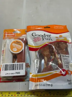 2 pack nyla bones & chicken dog treats