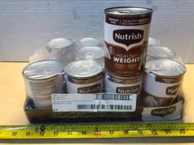 12 cans nutrish healthy weight dog food exp:12/9/27