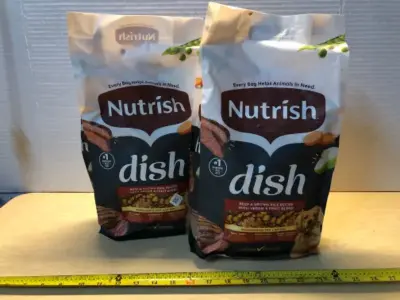 2 bags 3.75lb nutrish dish dog food exp5/24/26