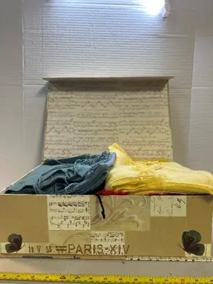 box of scarfs
