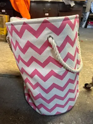 chevron laundry basket