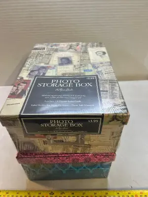 2 photo storage boxes