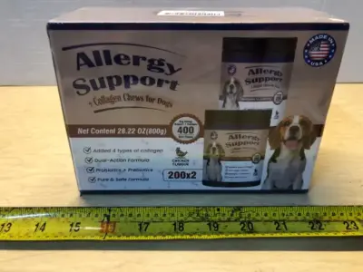 Allergy support 400 chews for dogs exp: can’t find date