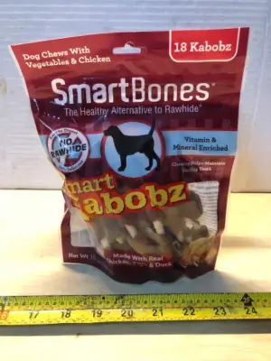 2 bags 10oz smart bones kabobz no rawhide exp:12/5/27