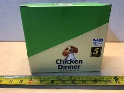 5 pouches chicken dinner for dogs exp:5/26/27