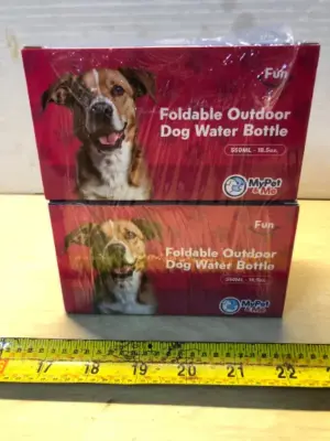 2 boxes foldable outdoor dog water bottle