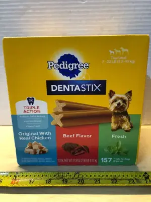 2.36lb pedigree dentastix variety pack dog treats exp:6/26