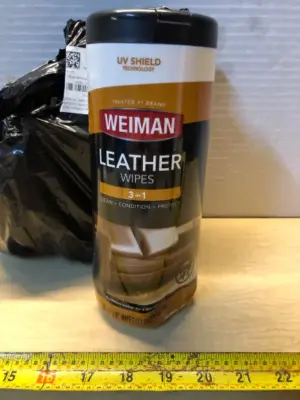 2 tubs leather cleaning wipes