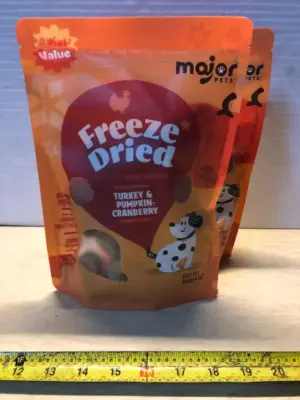 2 bags 5oz freeze dried dog treats exp:10/27