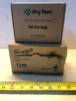 Dry paws pet poo bags, 13 gallon compostable bags