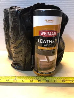 4 tubs leather wipes