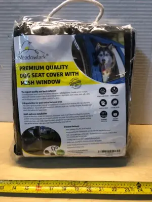 Premium dog seat cover with mesh window