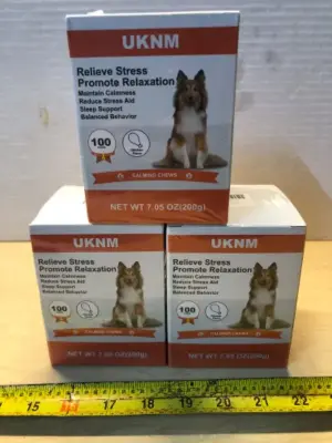 3 boxes 100 chews each relieve stress promote relaxation exp: can’t find date