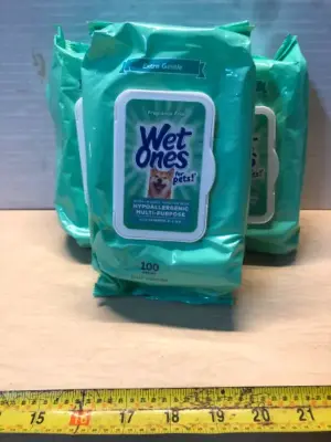 3 packs wet ones pet wipes
