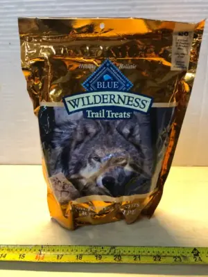 24oz blue wilderness trail dog treats exp:8/18/26