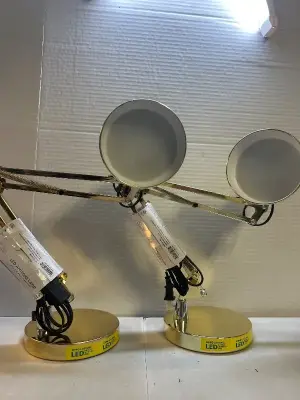 2 chrome led desk lamps