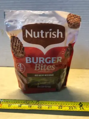 12oz burger bites for dogs exp:10/10/26