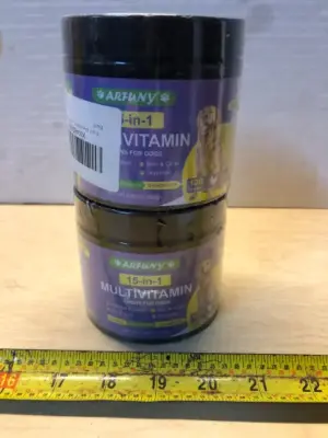 2 tubs 120 dog chews each 15in1 multivitamin exp:1/15/27
