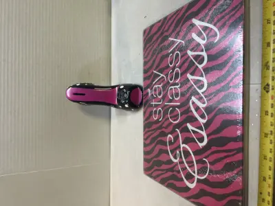high heel piggy bank and desk top plate