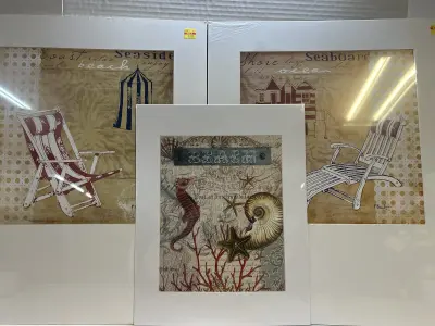 3 ct set beach wall prints