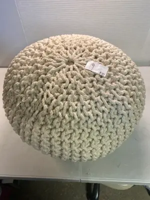 Round ottoman pillow