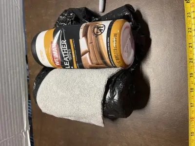 2pk leather wipes