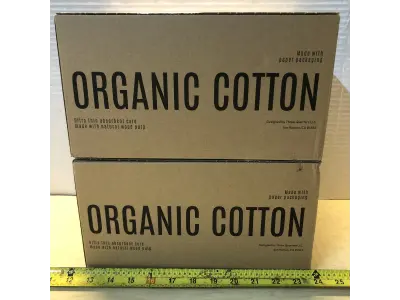 2 boxes organic cotton overnight pads with wings