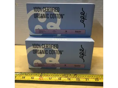 3 boxes organic cotton regular pads with wings