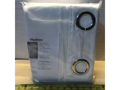3 packs white hookless shower curtains