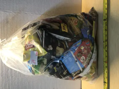 Large bag of assorted snacks mostly in date
