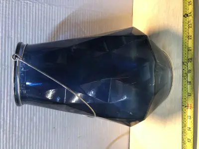 Blue glass vase