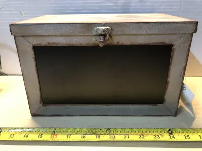 Metal box with chalkboard front
