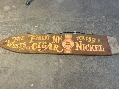 Buffalo chip tobacco Company wooden sign