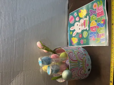 lot of easter decor