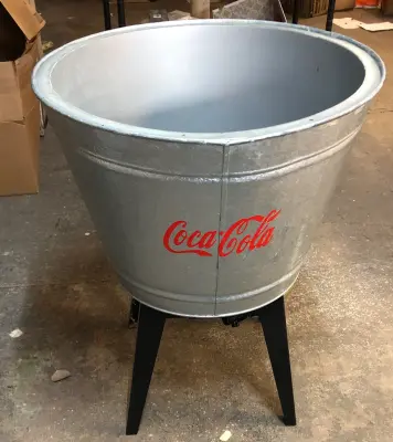 Coke cola standing cooler with drain