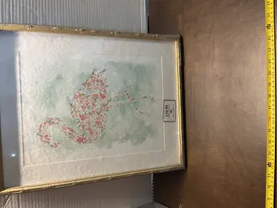 floral flamingo wall decor